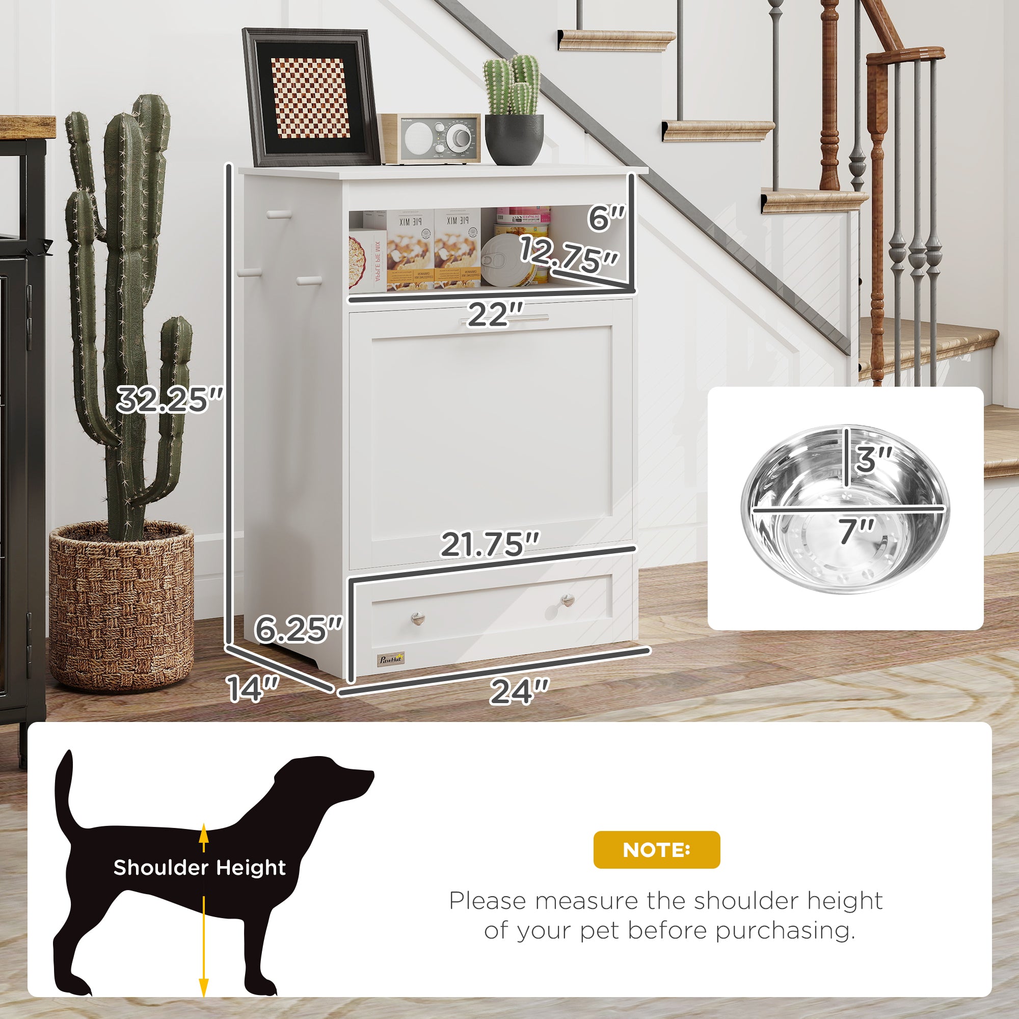 Pet Feeder Station Storage Cabinet